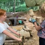 Billhook Splitting Fire Wood Summer Forest School